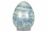 Blue Polka Dot Stone (Apatite & Cleavelandite) Egg #246465-1